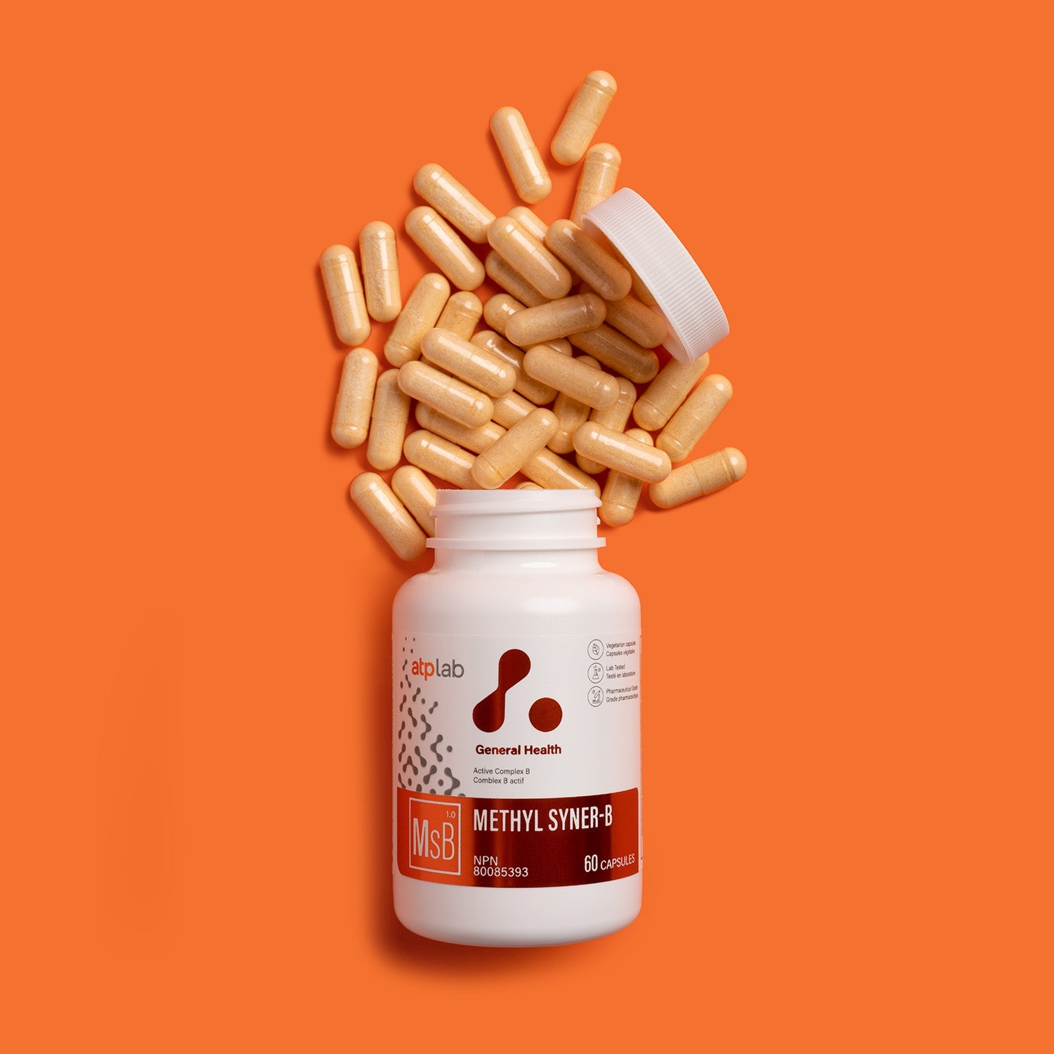 ATP Lab Methyl Syner-B - methylovaný komplex vitaminů skupiny B pro energii a nervovou soustavu.